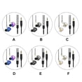 thumbnail image 3 of QKZ Auriculares de 2 piezas Auriculares estéreo de alta fidelidad Auriculares internos desmontables de 3,5 mm Auriculares de 2 pines, Blanco, Tipo 2 Inevent EL005023-06B, 3 of 7