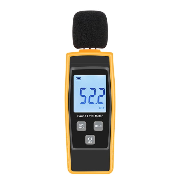 LCD Digital Sound Level Meter DB Meters 30-130dBA Noise Measuring Tool Decibel Monitoring Tester with Max/Min/Data Hold Mode