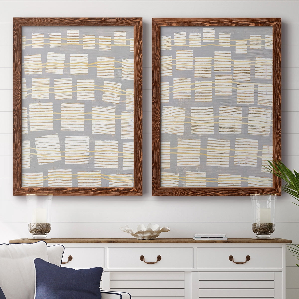 Networks I - Premium Framed Canvas 2 Piece Set - Ready to Hang