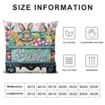 thumbnail image 5 of Leisuo Happy Easter Pillow Covers, Rabbits Bunny Truck Eggs Polka Dots Striped Farmhouse Decorative Throw Pillowcases for Home Sofa Couch Decoration, 5 of 5