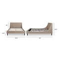 thumbnail image 4 of Sandy Wilson Home Aspen Lit Plateforme Rembourré Grand Format Vison Beige, 4 of 10