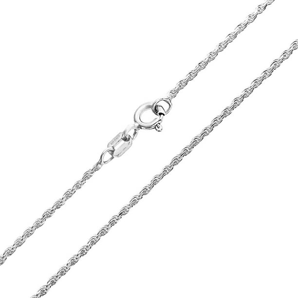 Bling Jewelry - 040 Gauge 925 Sterling Silver Diamond Cut Rope Chain ...