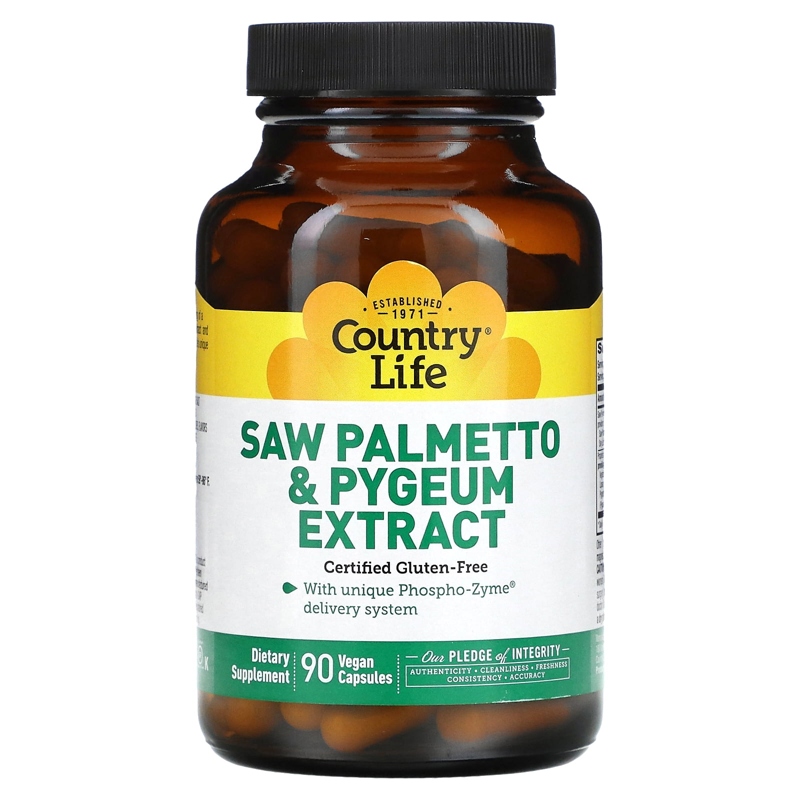Saw Palmetto & Pygeum Extract, 90 Vegan Capsules, Country Life