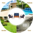 thumbnail image 6 of Costway 8 Piece Acacia Wood Outdoor Patio Dining Set, Natural/Navy Blue, 6 of 11