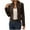 Brown, variant on TKLPEHG Fall Fashion 2025 Women's Cropped Blazer Jackets Stretch Stand Collar Long Sleeve Open Front Work Office Cardigan Jacket Suit Blazers (Brown,XXL)