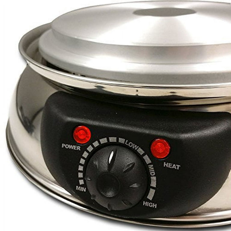  LIVEN 5L Electric Shabu Shabu Hot Pot with Divider Hot Pot  Electric Large Hotpot with Glass Lid 1600W 120V: Home & Kitchen