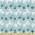 thumbnail image 1 of Teal Green Fabric by the Yard Upholstery, Continuous Motorcycle Pattern Outline Design Biker Themed Adventure, Decorative Fabric for DIY and Home Accents, 3 Yards, Pale Blue Teal White by Ambesonne, 1 of 4