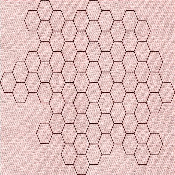 Ahgly Company Indoor Square Patterned Light Coral Pink Area Rugs, 7' Square