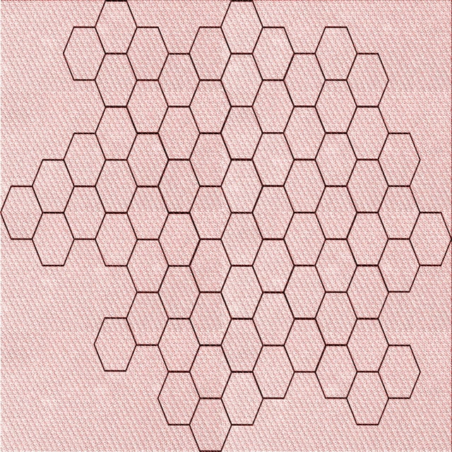 Ahgly Company Machine Washable Indoor Square Transitional Light Coral Pink Area Rugs, 6' Square