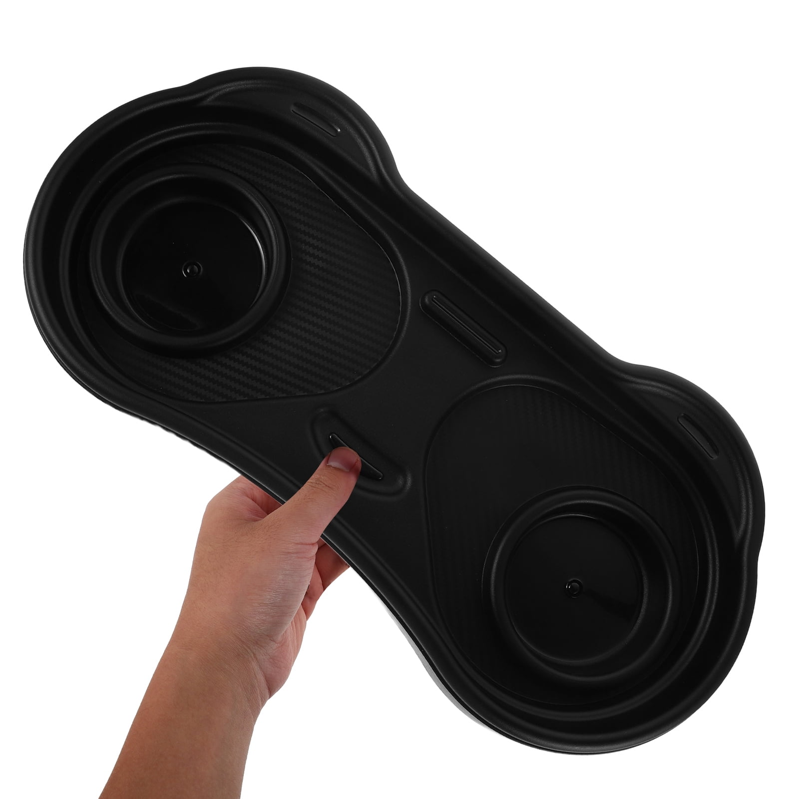 OUNONA ABS Stroller Tray Lock, Black, Adorable Panda Design, Kids Travel and Toy Holder Accessory