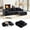 Black, variant on Kelyda 106" Boneless L-Shaped Modular Sectional Sofa, Faux Rabbit Fur for Living Room, Light Coffee