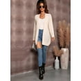 thumbnail image 5 of Womens Oversized Cardigan Sweaters Open Front Cable Knit Lantern Long Sleeve Chunky Outwear Coats Apricot M, 5 of 10