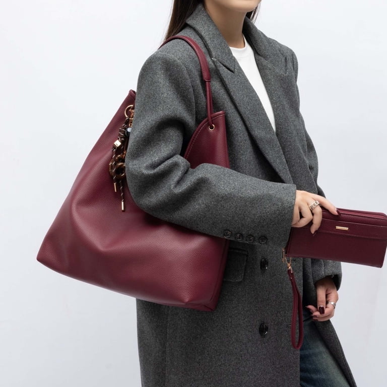 MKF Collection Shoulder Bag Set for Women, Eloa Vegan Leather Hobo