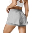 thumbnail image 2 of REDESS Athletic Shorts for Women Elastic Waistband with Liner and Pockets Gym Workout Yoga Running Shorts., 2 of 7