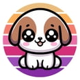 thumbnail image 3 of CafePress - Cute Puppy Dog Retro Sunset Pajamas - Women's Short Sleeve Print T-Shirt and Pants Light Cotton Pajama Set, 3 of 7
