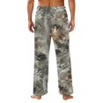 thumbnail image 6 of GrmtClth Men's Flannel Camo Pajama Pants Warm Brushed Fabric Elastic Drawstring Wide Leg Sleep Lounge Trousers with Side Pockets Earthy Yellow XL, 6 of 6