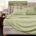 thumbnail image 6 of Superior Egyptian Cotton Deep Pocket 1000 TC Sheet Set, California King, Sage, 6 of 12