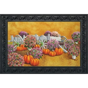 Fall Harvest Skid Resistant Front Door Welcome Mat Festive