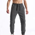 thumbnail image 4 of Mens Baggy Sweatpants, Mens Joggers with Pockets Drawstring Elastic Waist Tapered Pant Stretch Straight Leg Trousers Casual Solid Pants, 4 of 5