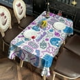thumbnail image 3 of Colorful Baseball Icons Pattern Rectangle Tablecloth 60"x102",Waterproof Polyester Rectangle Table Cloth, Wipeable Spillproof Polyester Tablecloth for Dining, Camping, Indoor and Outdoor, 3 of 6