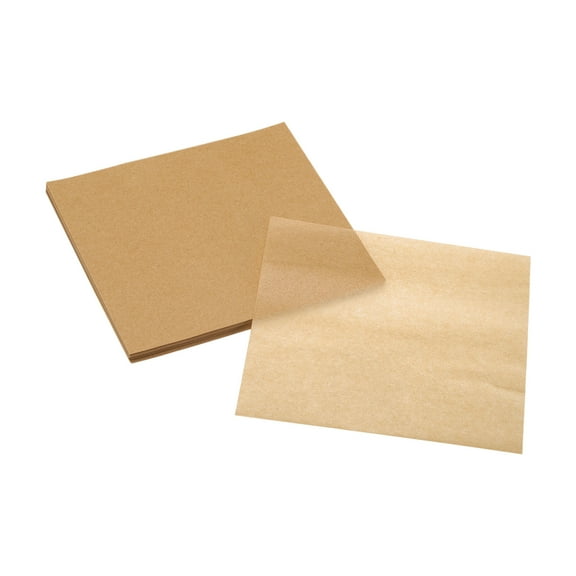 100Pcs Air Fryer Parchment Paper 4-3/4 Inch Square Air Fryer Liner Non-Stick Steamer Liners Brown