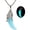 02 Blue Green, variant on Wolf Teeth Necklace for Women Men Wolf Totem Amulet Pendant Necklace Luminous Wolf Dog Fang Necklace Halloween Necklace Glow in The Dark Gift Jewelry