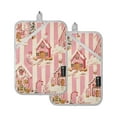 thumbnail image 7 of Yayeee Pot Holders Kitchen Heat Resistant with Pocket 7"x9.8" Cotton Oven Cooking Hot Pads, Beige Gingerbread Houses, 7 of 7