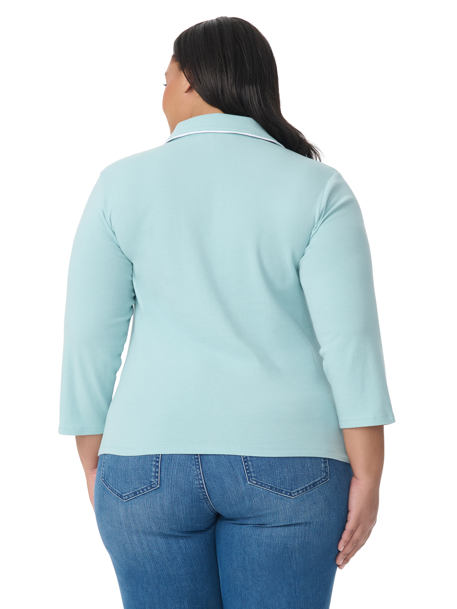 Gloria Vanderbilt Swan Series Women's Plus Popover Knit Top, Sizes 0X-4X