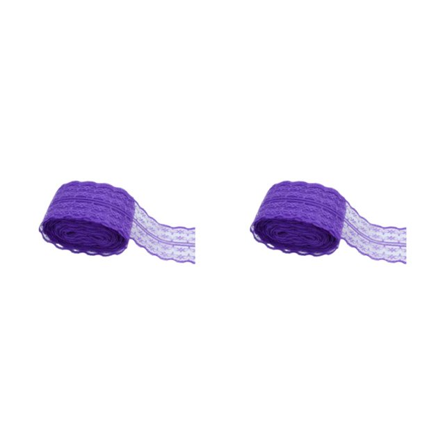 Monstrate Elegante cinta de encaje de ganchillo blanco - Varios patrones de ropa Variedad de colores para combinar libremente Es morado oscuro morado oscuro 2Conjunto