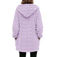 thumbnail image 4 of Utoimkio Women's Winter Long Fleece Jackets Warm Zip Up Hoodie Long Sleeve Sweater Coat Fall Winter Warm Outwear Size S-3XL, 4 of 8