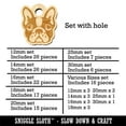 thumbnail image 2 of French Bulldog Face Wood Mini Charms Shapes DIY Craft Jewelry - With Hole - Various Sizes (16pcs), 2 of 7