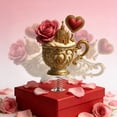 thumbnail image 4 of Tea Cup Ornament, Festival Decoration Rocking Acrylic Cup, Romantic Desktop Gift, Tea Lovers Gifts, 4 of 6