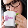 thumbnail image 2 of 3dRose, Pink Best Cheerleader Ever - greatest head or team cheerleading girl, 15oz Two-Tone Green Mug, 2 of 7