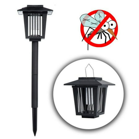 Solar Mosquito Zapper Outdoor Bug Killer Backyard Insect Killing Lamp Hanging or Stake in Ground Garden Patio Lawn Camping Cordless Solar Powered Pest Control Light Best Stinger Mosquitoes Moth