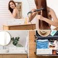 thumbnail image 6 of Portable Hair Tool Storage Organizer Bag, Double-Layer Travel Bag for One-Step Hair Dryer, Volumizer Hot Air Brush & Attachments, Bag Only, Quilted Beige, 6 of 14