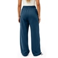 thumbnail image 5 of Womens Fleece Wide Leg Sweatpants High Waisted Athletic Sweat Pants Winter Baggy Workout Pant with Pockets, 5 of 8