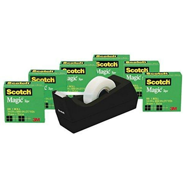 Scotch Magic Tape, 6 Rolls with Dispenser, Numerous Applications
