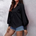 thumbnail image 2 of Aayomet Womens Blouses And Tops Dressy Women's Turtleneck Tops Casual Slim Fitted Long Sleeve Base Layer Shirts,Black M, 2 of 5