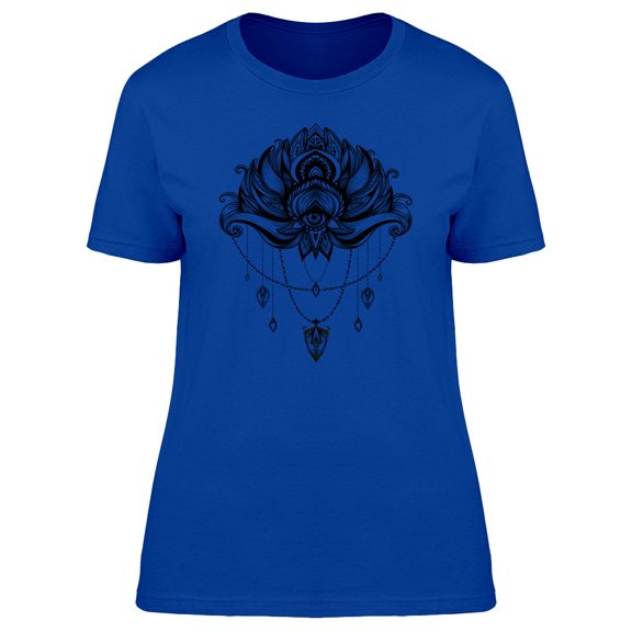 Lotus Flower With Pendants B&W Tee Women's -Image by Shutterstock
