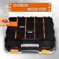 thumbnail image 4 of Caja de herramientas con tapa transparente, organizador de doble cara con 34 compartimentos., 4 of 5
