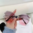 thumbnail image 1 of Luxury Brand Design Vintage Rimless Rhinestone Sunglasses Women Men Fashion Sun Glasses Oversized Sunscreen Shades, 1 of 5