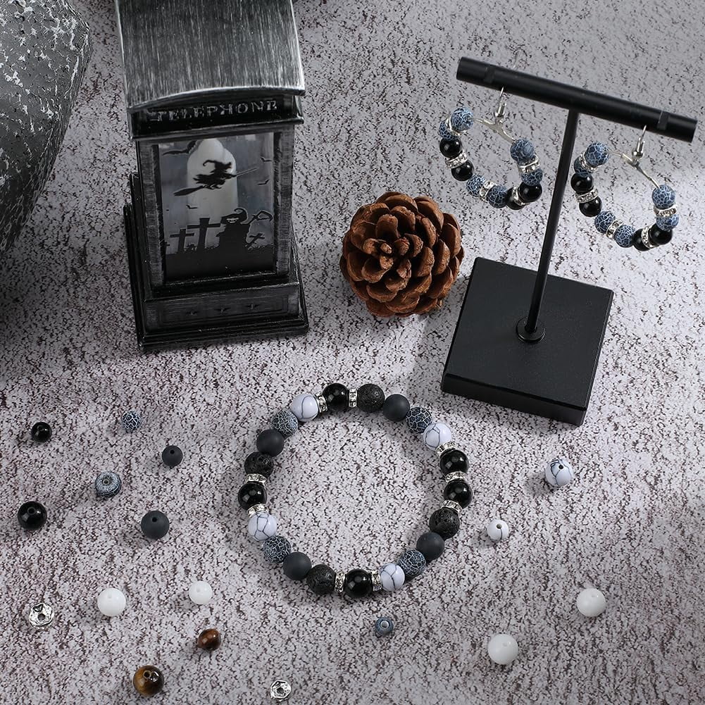 1 Box 6mm 8mm Natural Stone Beads Black Obsidian Beads Bulk Round Genuine Real Smooth Tiger Eye White Jade Gemstones Loose Spacer Bead