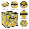 thumbnail image 4 of RATGDN Collapsible Fabric Cube Storage Bin with Double Handles for Living Room Bedroom Office Black - Yellow Lemon Leaf Light Purple, 4 of 7