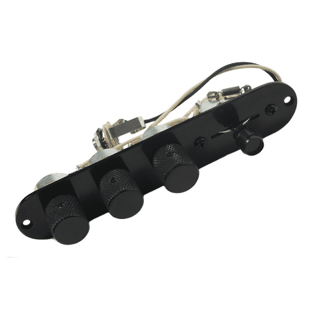 Fender Telecaster 3 Way Jazz Loaded Reverse Control Plate Black-VVT - CTS -