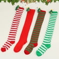 thumbnail image 4 of 2Pairs Christmas Stockings Knee High Christmas Socks for Women - Funny Novelty Holiday Long Socks for Ladies, 4 of 7