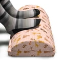 thumbnail image 3 of Cartoon Foot Rest, Zoo Animals Bear Reindeer Lion Giraffe Monkey Print, Non-Slip Backing Adjustable Ergonomic Memory Foam Leg Support for Office, Peach Multicolor, by Ambesonne, 3 of 5