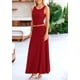 thumbnail image 3 of Conjunto de Falda Larga de 2 Piezas para Mujer PRETTYGARDEN Rojo XL, 3 of 7