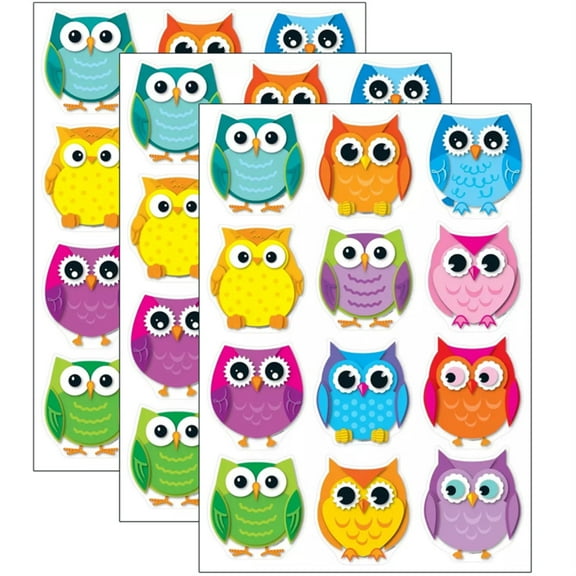 Carson-Dellosa Carson Dellosa Education Colorful Owls Cut-Outs 36 Per Pack 3 Packs CD-120107-3