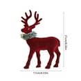 thumbnail image 3 of Zawou Christmas Deer Ornament, Snow Flocked Reindeer Pendant for Holiday Tabletop or Hanging Display, Festive Seasonal Decoration, 3 of 6