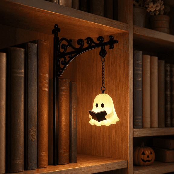 Ghost Lamp, Halloween Bookshelf Lighting Fixture
